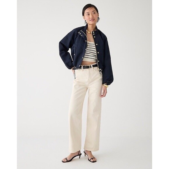 J.crew Slim wide-leg jean in Ecru Wash High rise NWT Size 36